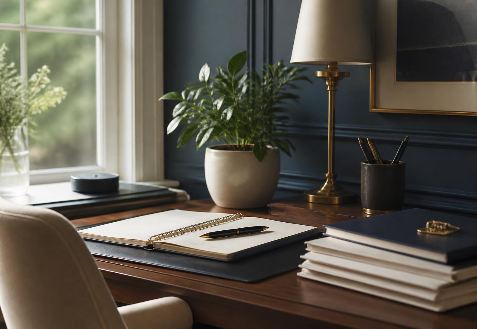 Bureau lumineux et organisé